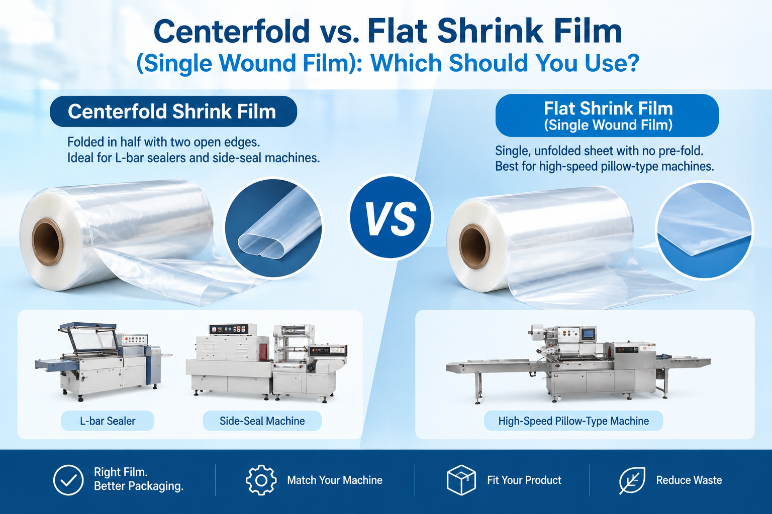 Centerfold vs. Flat Shrink Film: Which One Should You Use?